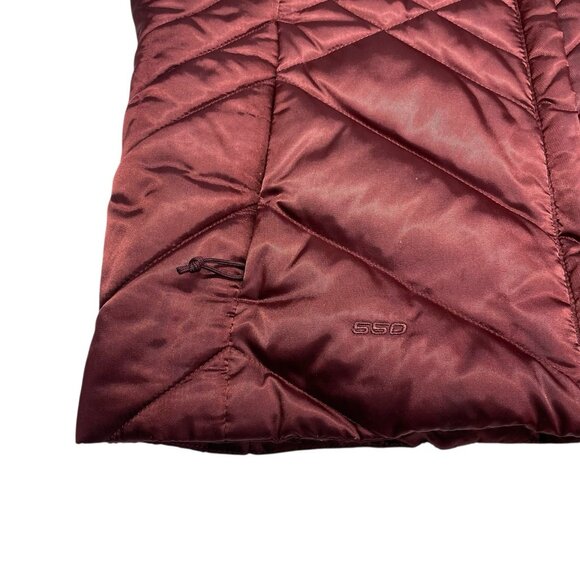 The North Face 550 Women’s Maroon Quilted Goose Down Puffer Vest Size Small-READ - Picture 2 of 15